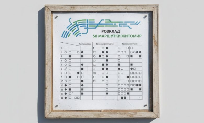 расписание 58 маршрутки житомир