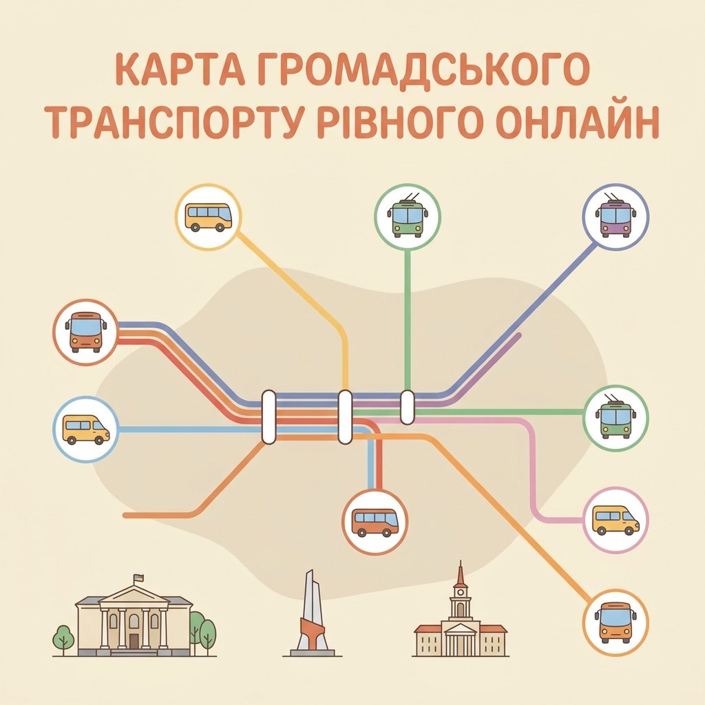 Карта громадського транспорту Рівного онлайн