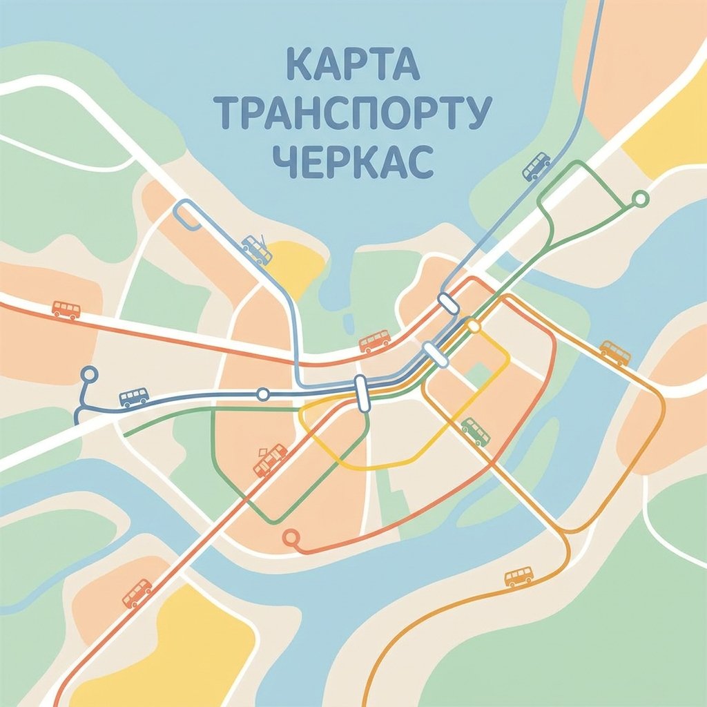 Карта транспорту Черкас онлайн