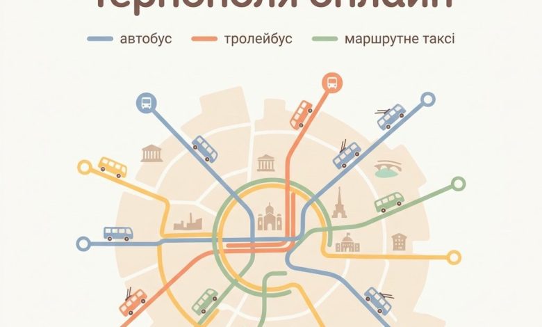 Карта транспорту Тернополя онлайн