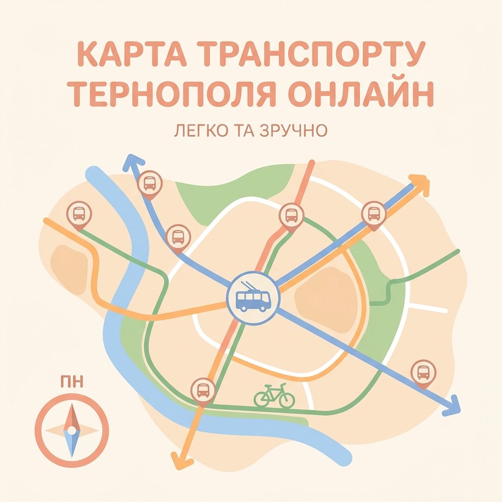 Карта транспорту Тернополя онлайн