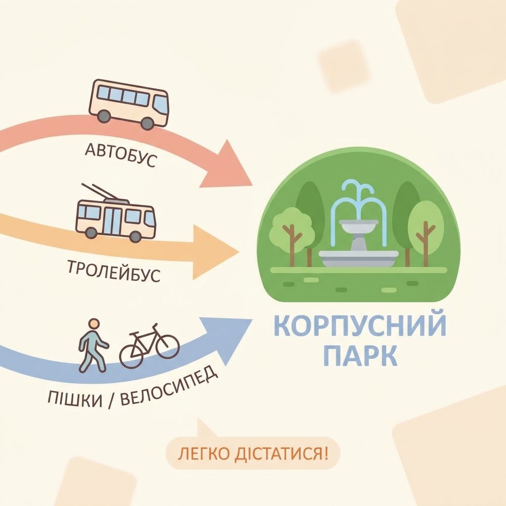 Як доїхати до Корпусного парку