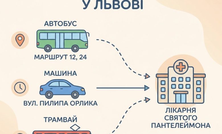 Як доїхати до лікарні Святого Пантелеймона у Львові