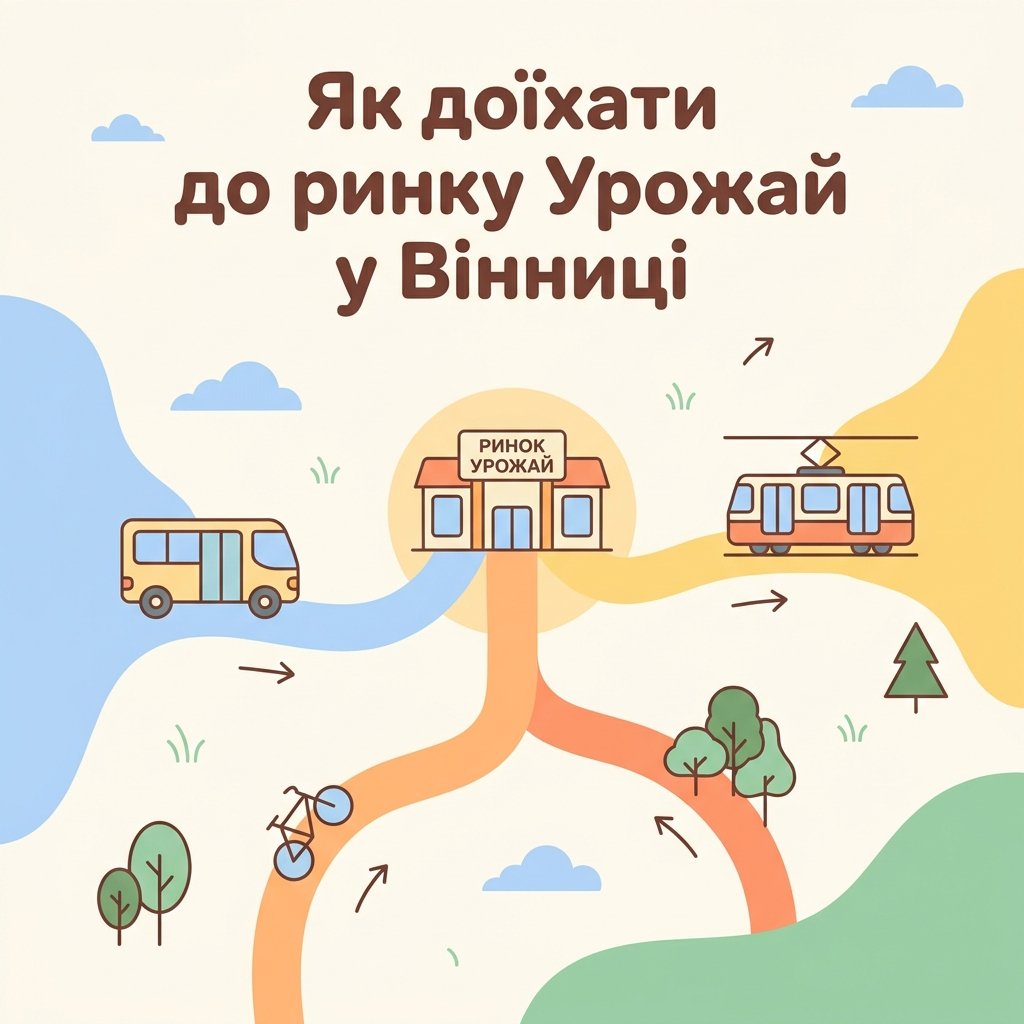 Як доїхати до ринку Урожай у Вінниці
