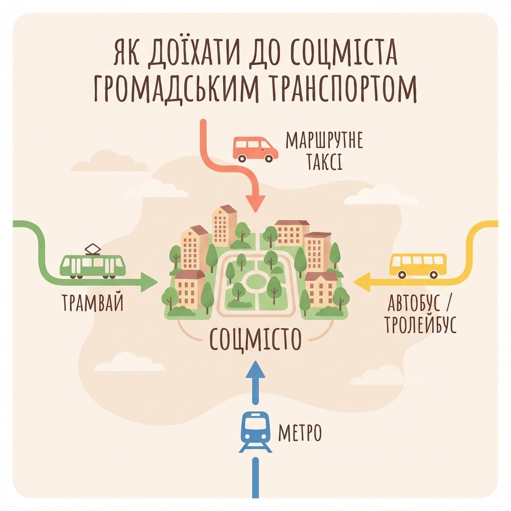 Як доїхати до Соцміста громадським транспортом
