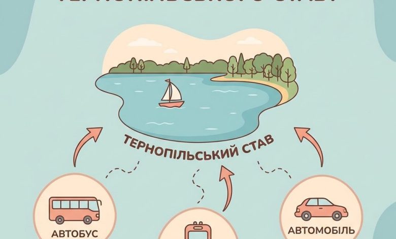 Як доїхати до Тернопільського ставу