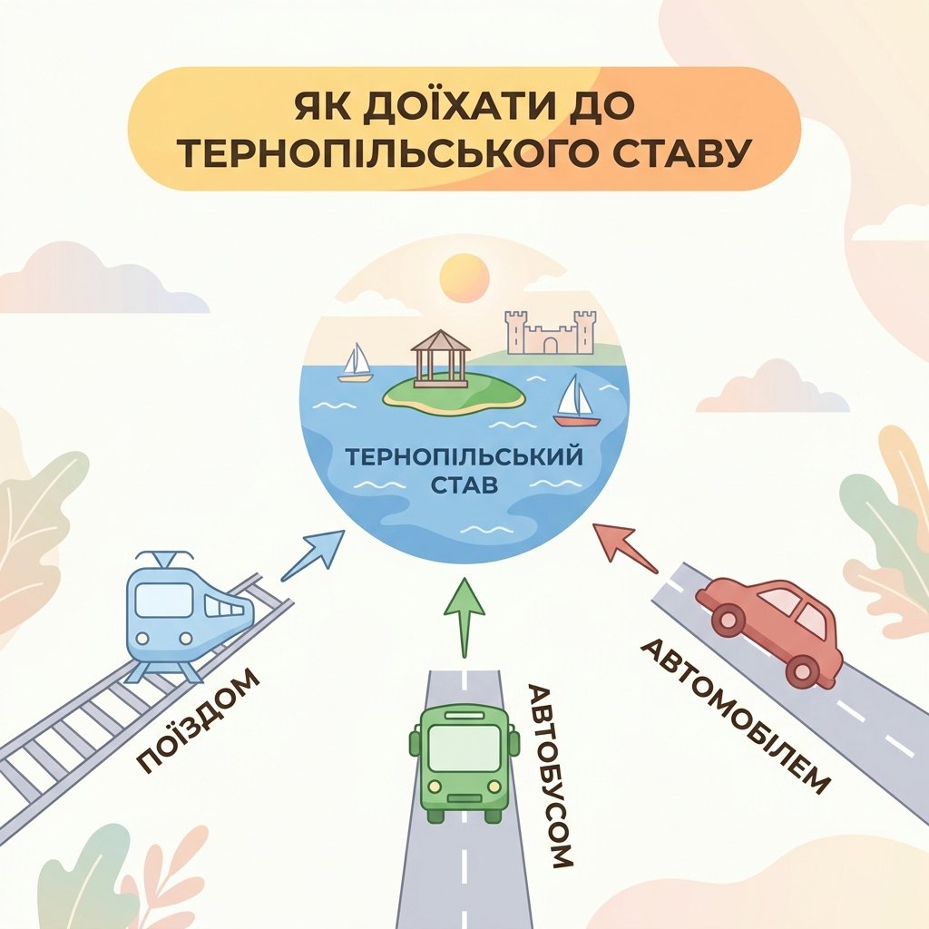 Як доїхати до Тернопільського ставу