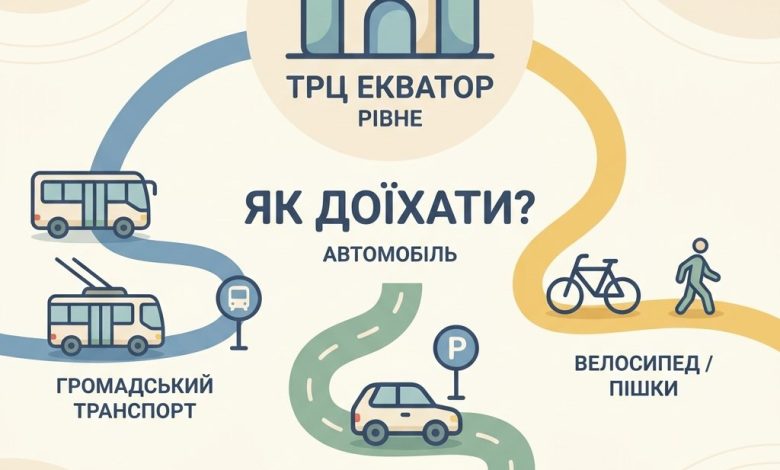 Як доїхати до ТРЦ Екватор Рівне