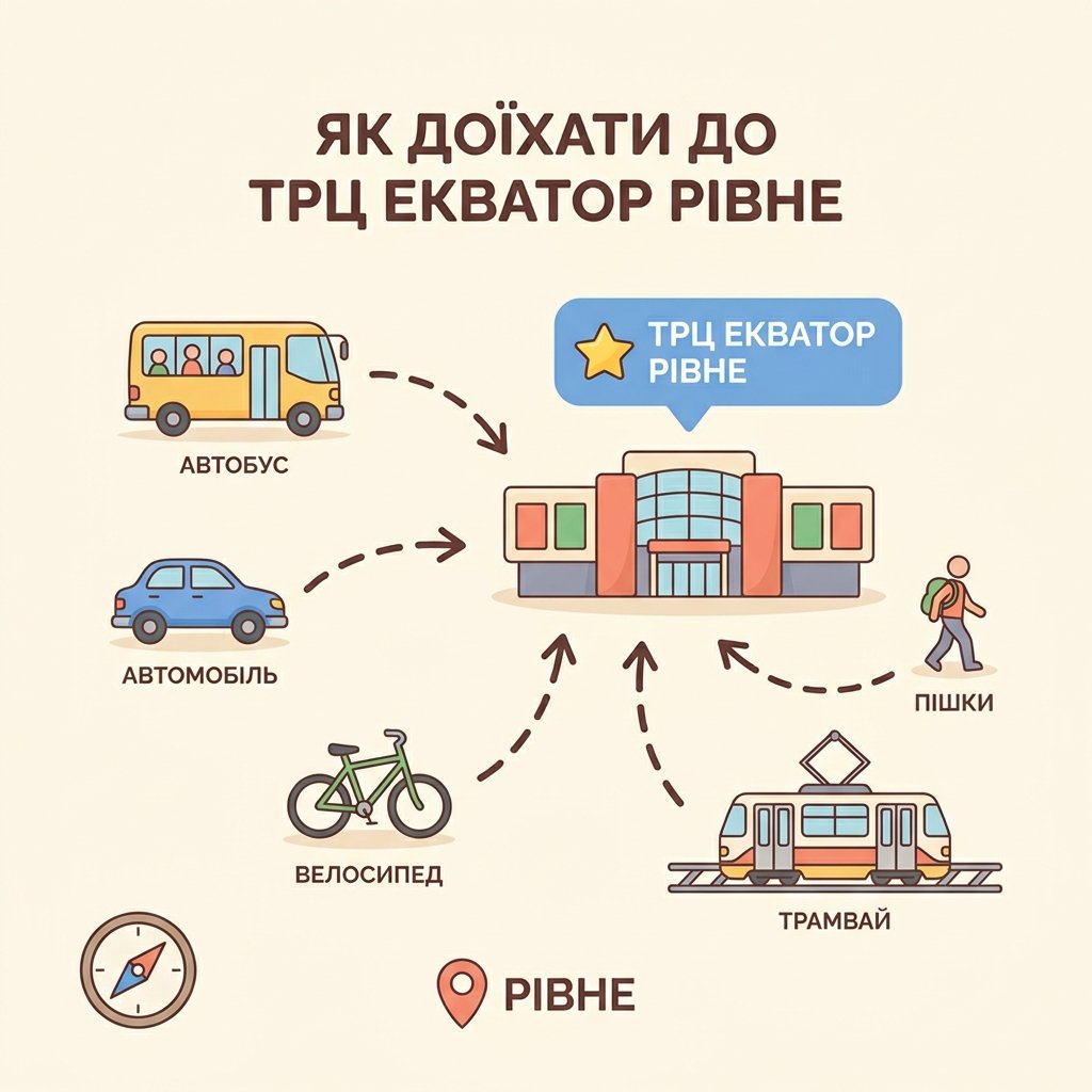 Як доїхати до ТРЦ Екватор Рівне