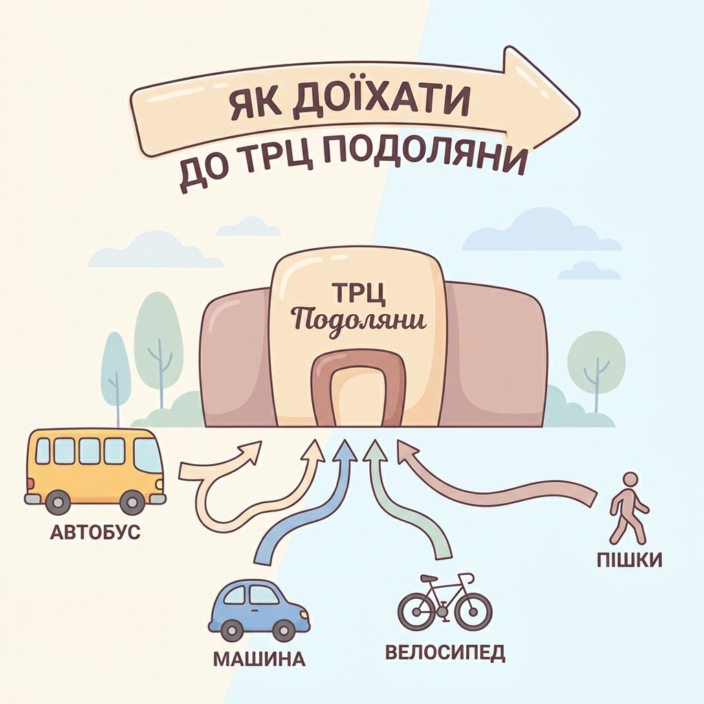 Як доїхати до ТРЦ Подоляни