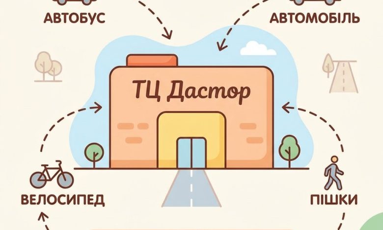 Як доїхати до ТЦ Дастор