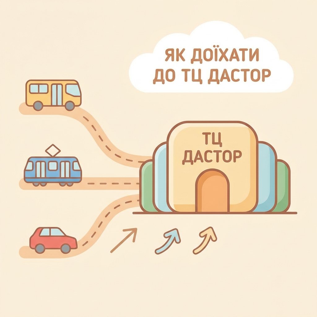 Як доїхати до ТЦ Дастор