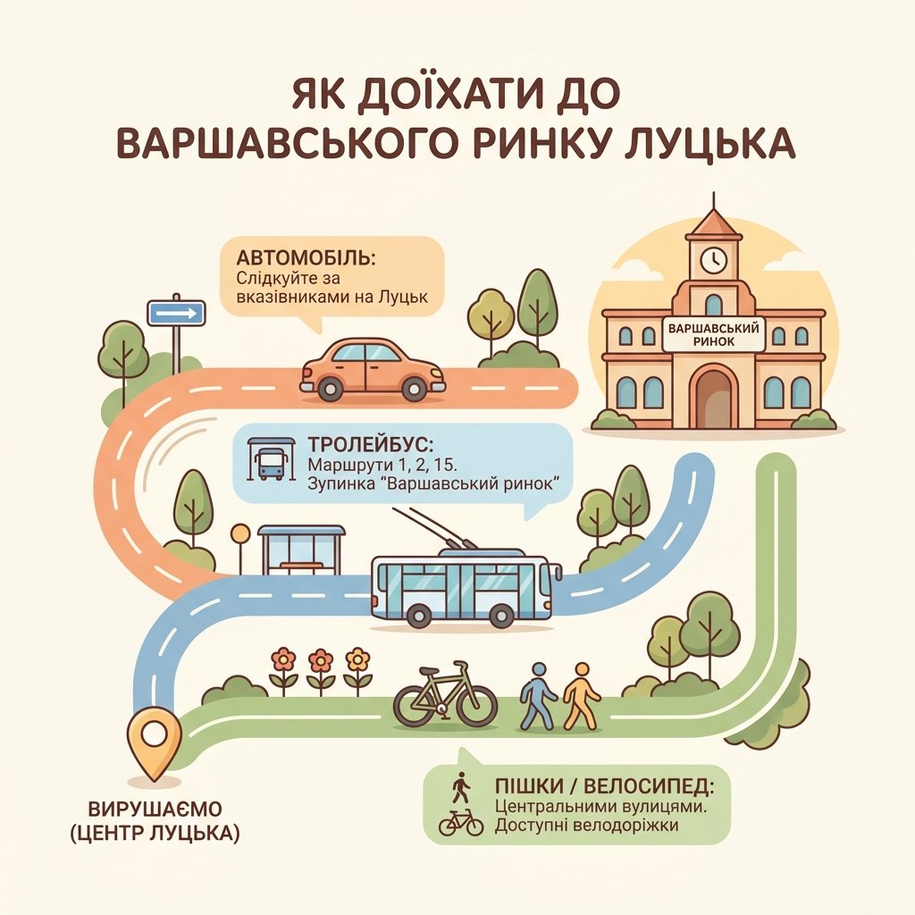 Як доїхати до Варшавського ринку Луцька