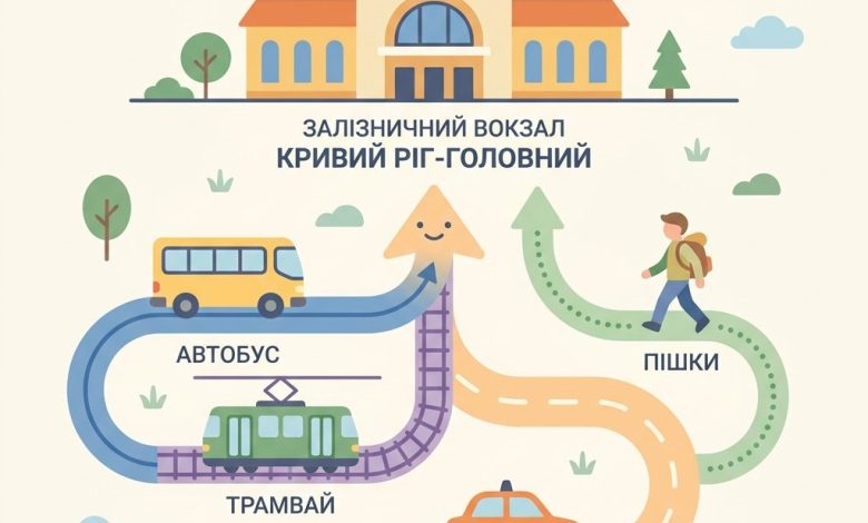Як доїхати до залізничного вокзалу Кривий Ріг-Головний