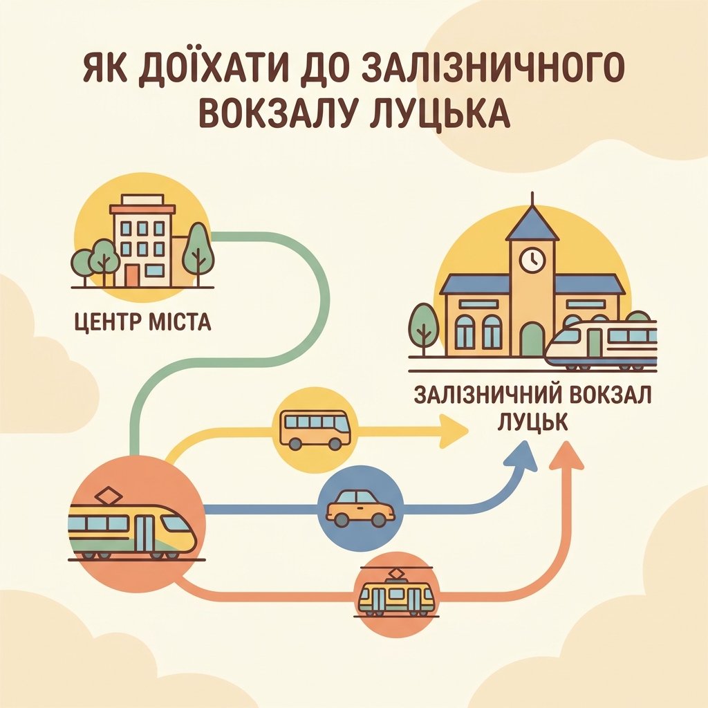 Як доїхати до залізничного вокзалу Луцька