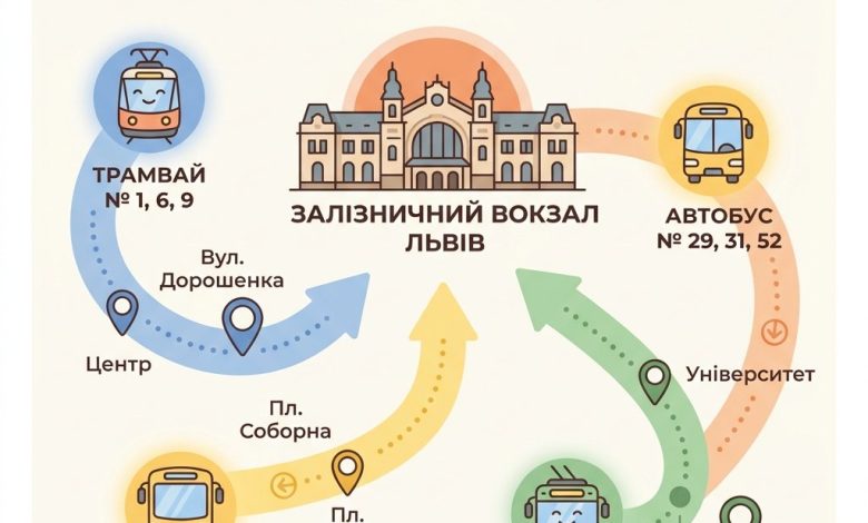Як доїхати до залізничного вокзалу Львова громадським транспортом