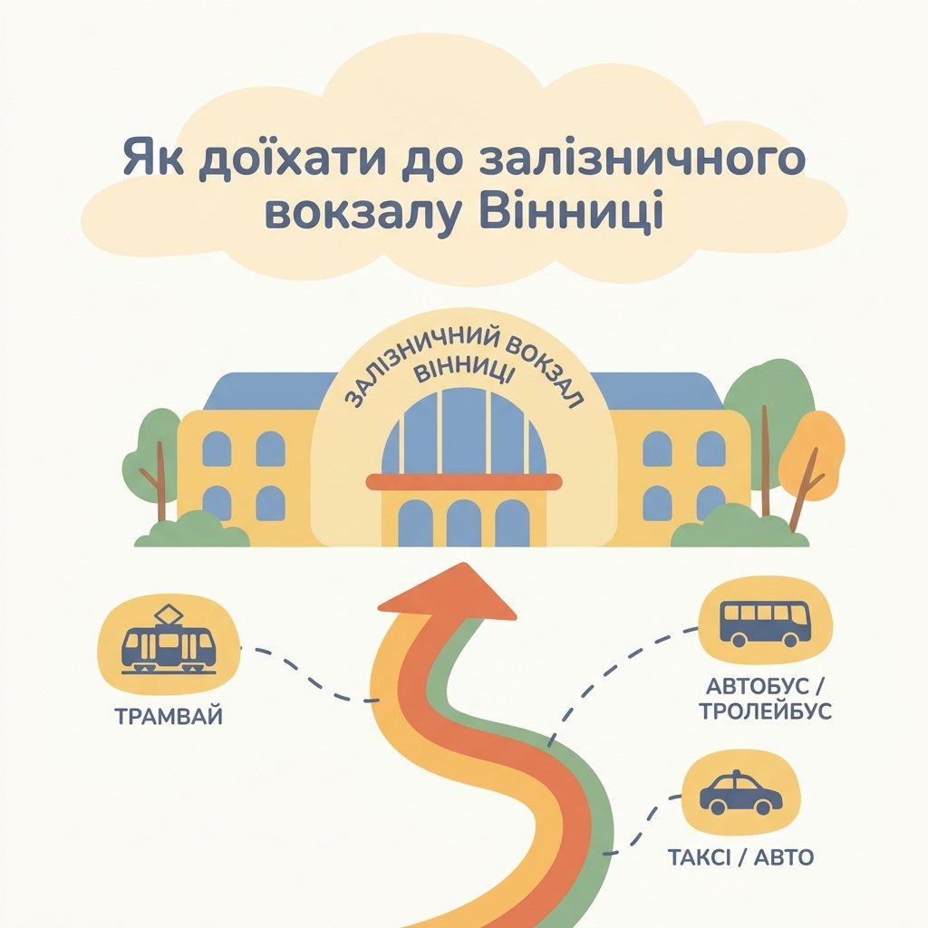 Як доїхати до залізничного вокзалу Вінниці
